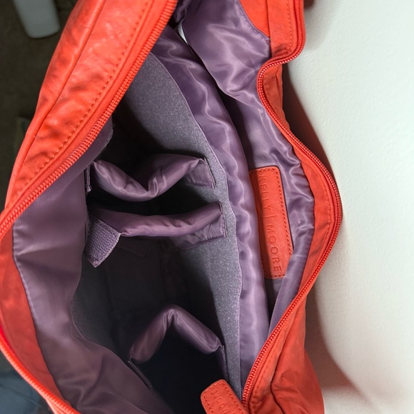 Kelly Moore Camera Hobo Bag Salmon Color Leather Purse Shoulder Strap Y2K - Picture 3 of 6